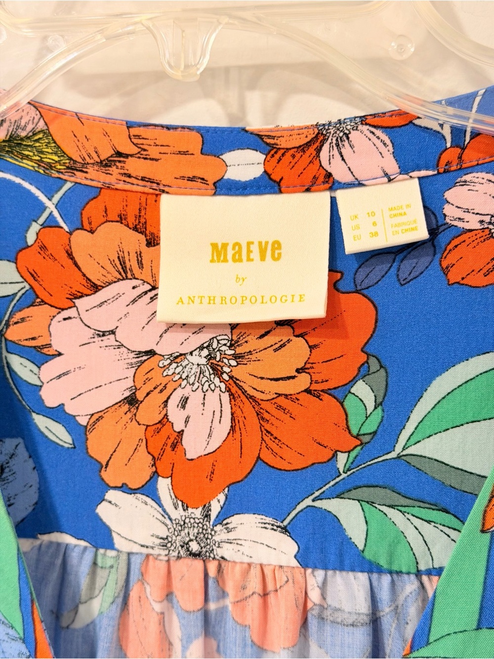Anthropologie Maeve Elan Scarf Printed Floral Tie Blouse Size 6 - Picture 8 of 11